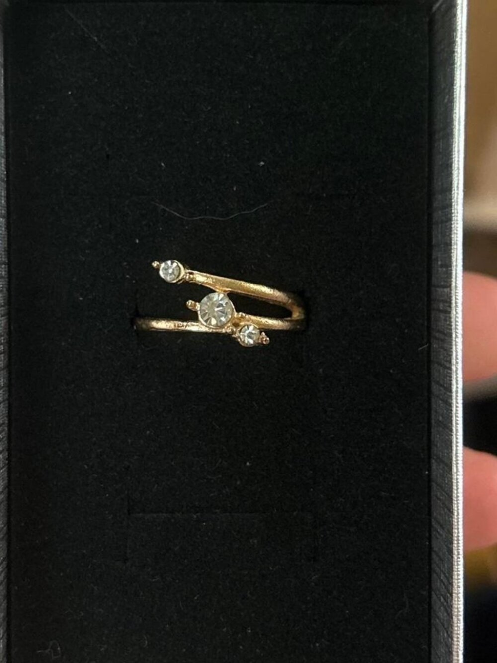 Gold Abstract Ring Size 6 Costume Jewelry